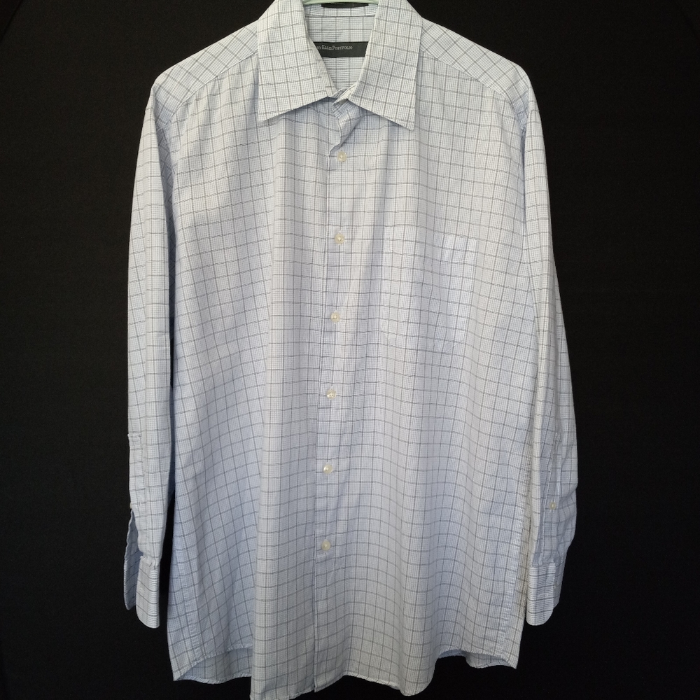Perry Ellis Portfolio Checkered Button Down Shirt